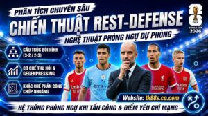 Phân tích chiến thuật Rest-Defense và nghệ thuật phòng ngự dự phòng trong bóng đá - Cẩm nang chiến thuật finalhosting.io.